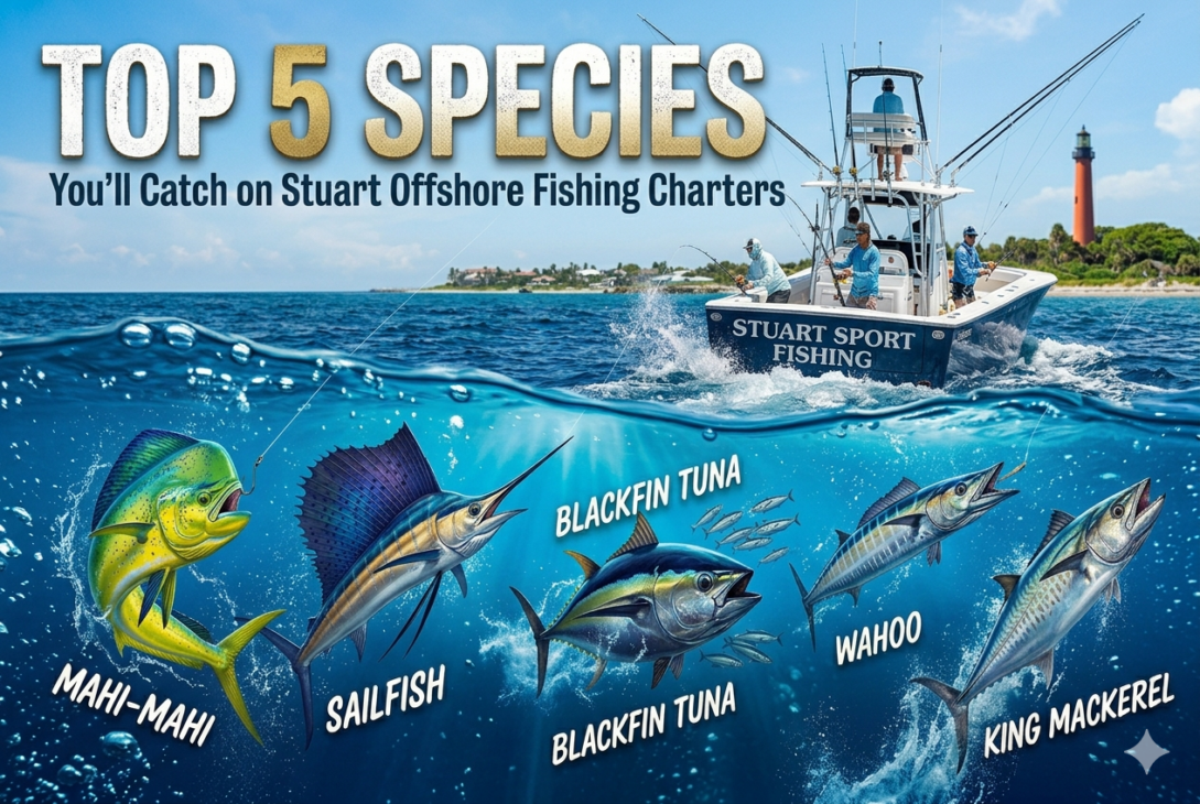 Top 5 Species You’ll Catch on Stuart Offshore Fishing Charters This Season