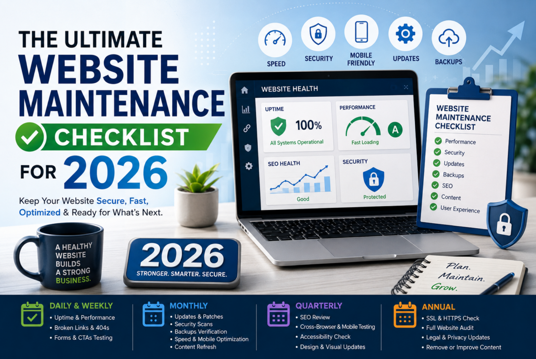Website maintenance checklist for 2026
