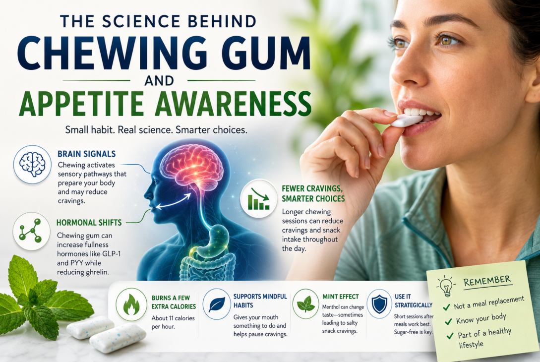 The science of chewing gum and appetite management