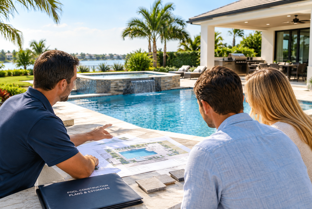Pool Construction Plans by the Water