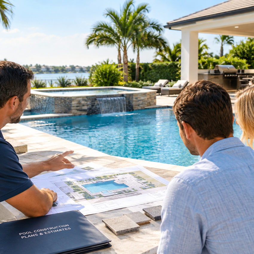 Pool Construction Plans by the Water